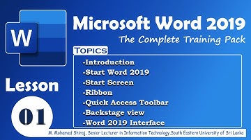 01 Microsoft Word 2019 Training Lesson 1 Word 2019 Interface, Ribbon Display Option, Backstage View