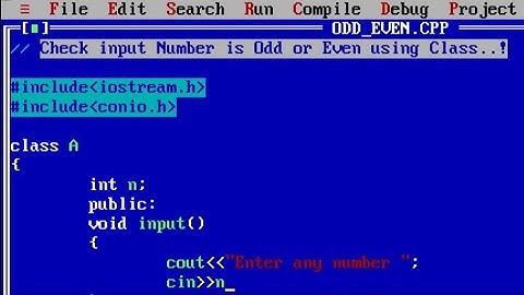 C++ program to check weather a number is Odd or Even using class | Odd Even Program in C++