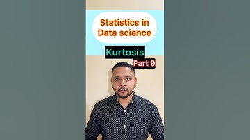 Kurtosis in Statistics in Data Science. #statistics #datascience #ai #shorts #aitutorial #kurtosis