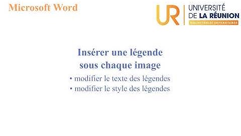 9. Insérer une légende sous chaque image