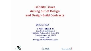 Top Liability Issues from Design Contracts - Webinar Recording