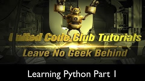 Python Tutorials Part 1
