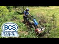 Flail mowing brush with a bcs twowheel tractor