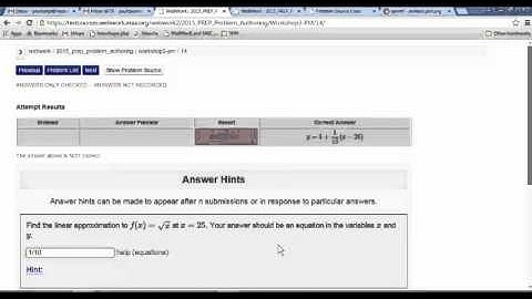 WeBWorK Problem Authoring - Answer Checkers