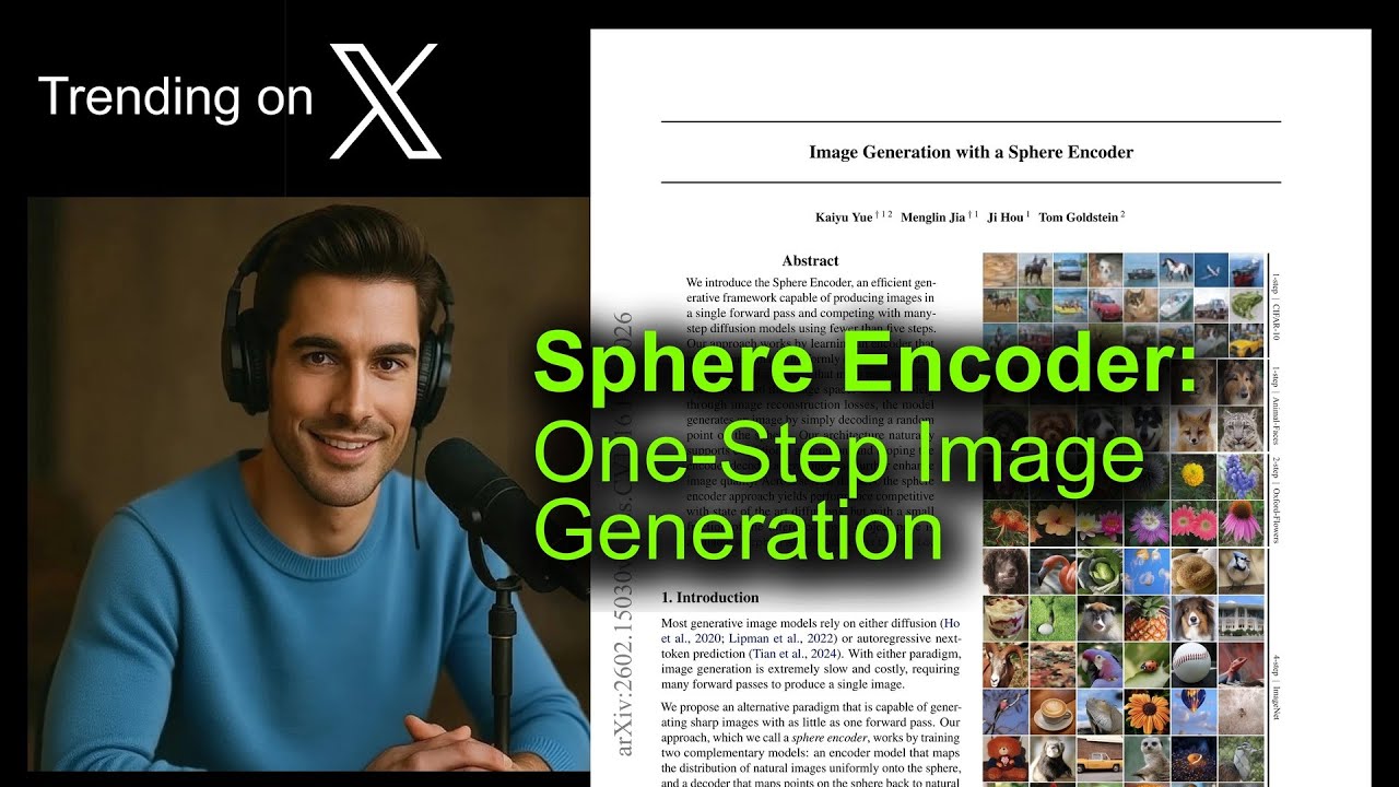 Sphere Encoder: One-Step Image Generation - YouTube