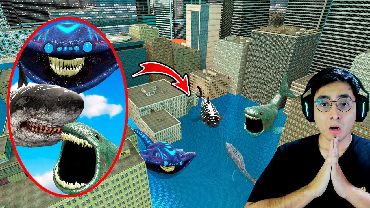 Un DRON capta a los MONSTRUOS MARINOS en una CIUDAD INUNDADA (Garry's Mod)