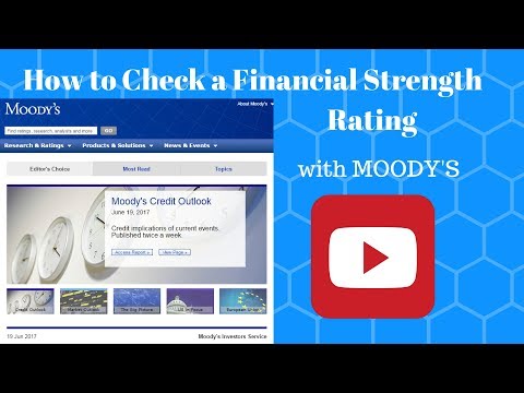 How to Check a Financial Strength Rating with Moody's