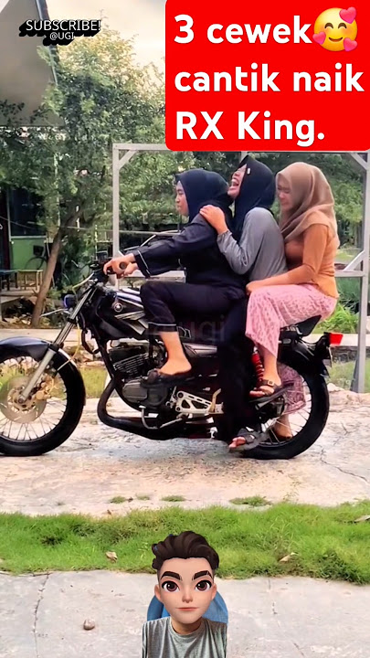 3 cewek cantik naik RX King😂