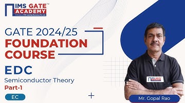 L1 Semiconductor Theory-1 | EDC for GATE & PSU