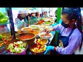 Mouth-watering indeed! People line up for Mju Kralok (Khmer Spicy Fruit Salad) | Khmer Popular Snack