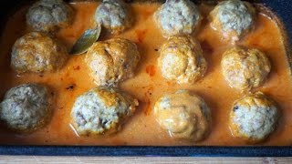 Тефтели в духовке без риса в соусе/Meatballs in the oven