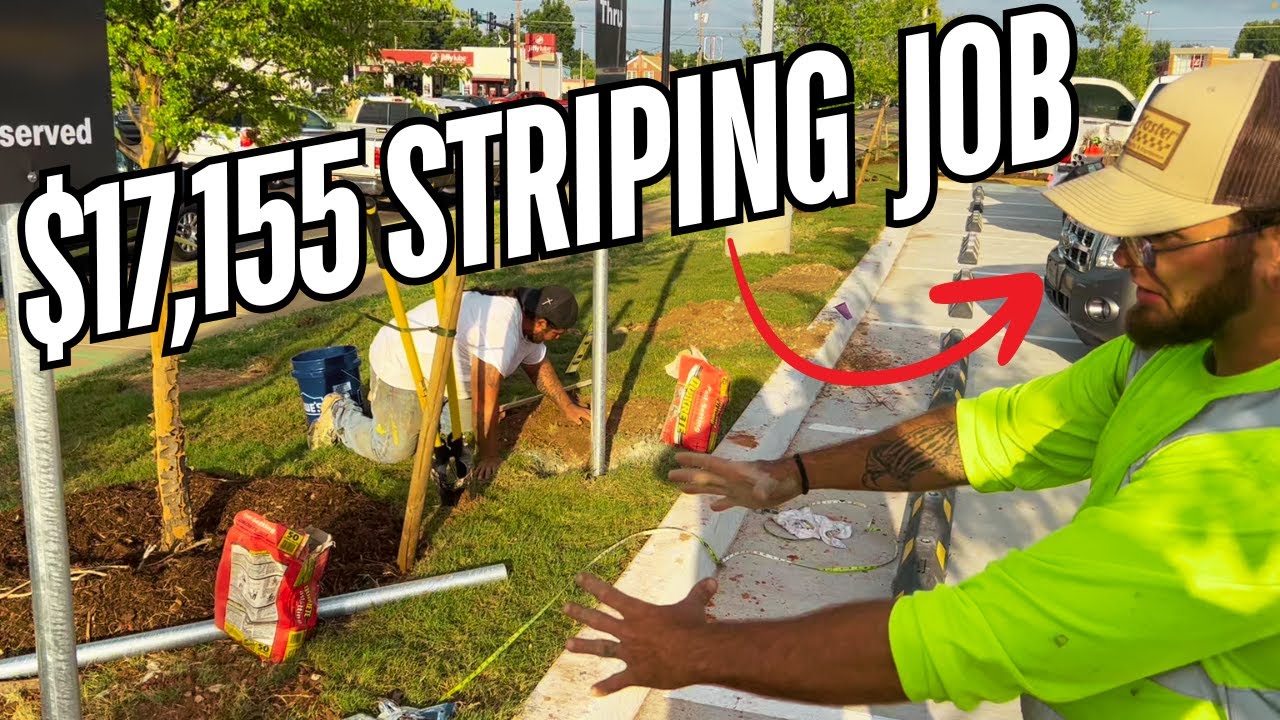 КАК УСТАНОВИТЬ ЗНАКИ | РАБОТА ПО РАЗМЕТКЕ ПАРКОВКИ ЗА 17 000 ДОЛЛАРОВ