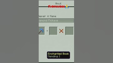 Minecraft how to make the ultimate pickaxe.  #shorts