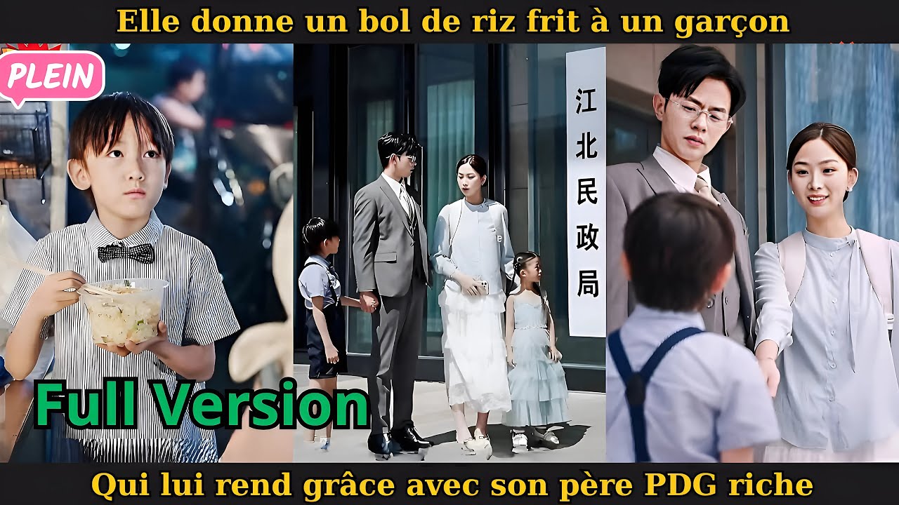 Elle donne un bol de riz frit à un garçon, qui lui rend grâce avec son père PDG riche #drama