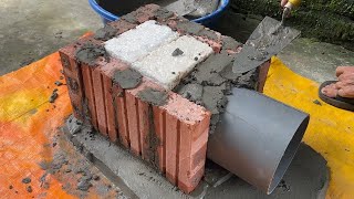 Amazing Simple And Easy Outdoor Wood Stove Building Ideas Using Bricks And Cement - Diy Construction