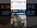 A Majorコードとスケールの弾き方  #ギター #guitar #弾いてみた