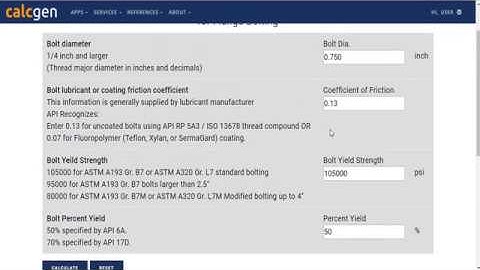 Bolt Torque Calculator