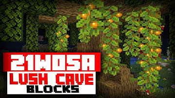 Minecraft Cave & Cliff Update Lush Cave blocks now playable! 1.17 Snapshot 21W05A