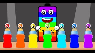 Big Rainbow Milk Bottle | Asmr Mukbang Animation | Drinking Big Color Milk Bottle | Animation Video