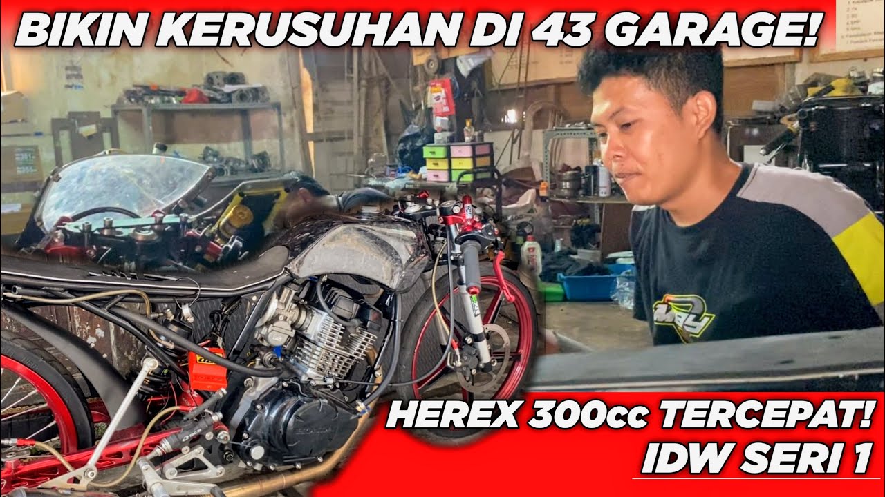 HEREX 300cc ||BIKIN KERUSAHAN DI 43 RACING GARAGE || HEREX300 Cc PAKAI VERSA PERTAMA DI JATENG