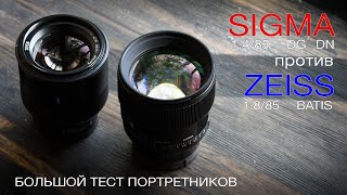 SIGMA 85F1.4 DG DN ART против BATIS 85F1.8 большой сравнительный тест