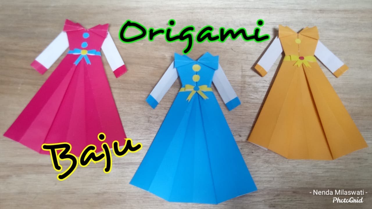  Cara membuat origami baju  YouTube