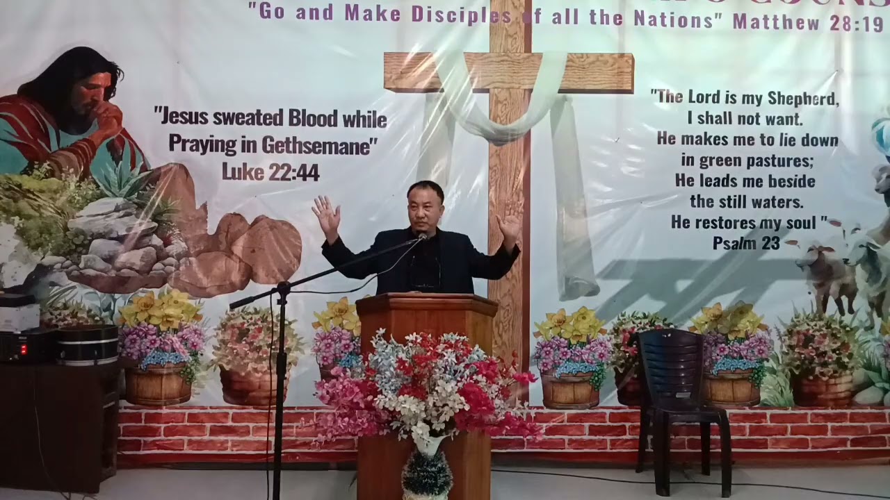 Preaching by missionary Tia Imsong, Director GPC&C.