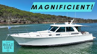 Sabre 45 Salon Express  Detailed Walkthrough of a stunning Downeast motor boat from Maine