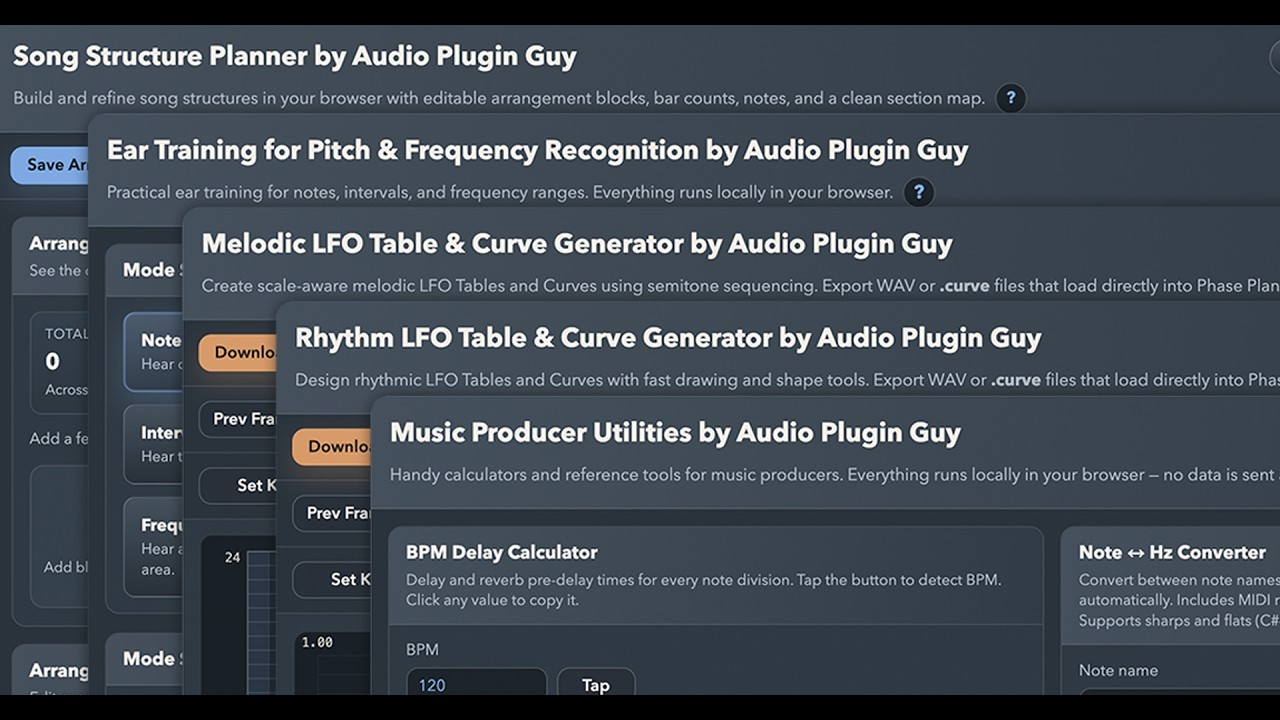 Free Web Tools for Musicians and Producers | Audio Plugin Guy - YouTube