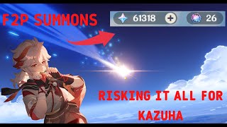 I saved 60k+ Primogems for an entire Year for C6 Kazuha[F2P] | Genshin Impact [Kazuha Summons]