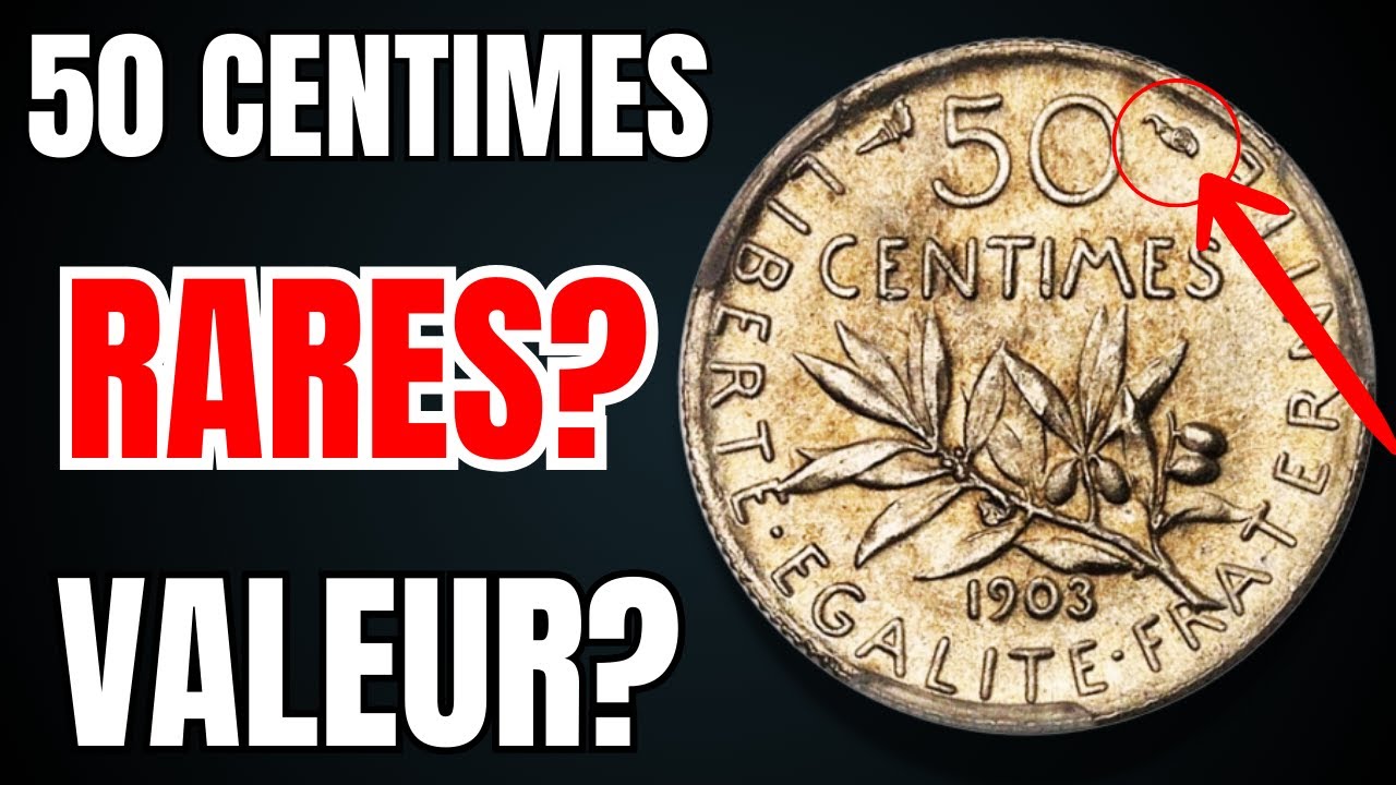 VALEUR de 5 Pièces RARES de 50 Centimes semeuse ? - YouTube