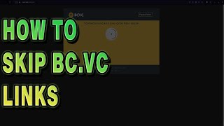 HOW TO SKIP 'BC.VC' LINK