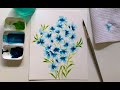 How to use Dagger Brush for one Stroke Watercolour Painting | Painting Tutorial for Beginners.