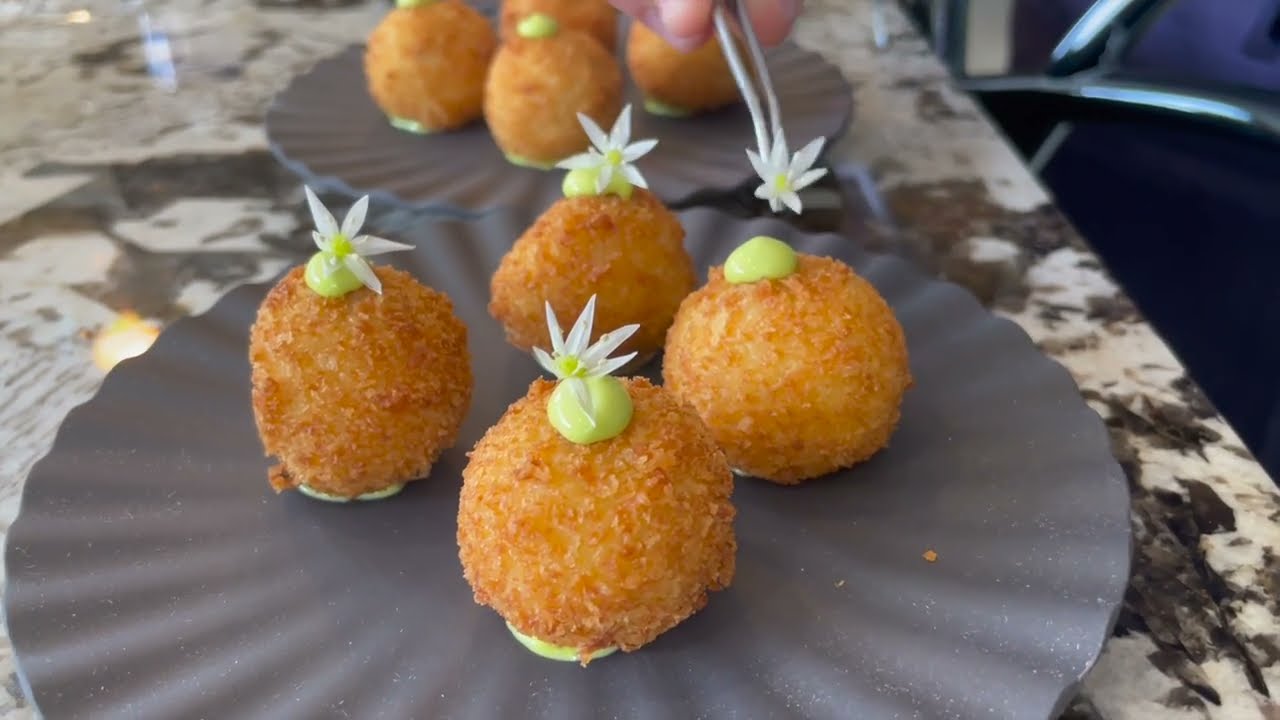 Cromesquis de ris de veau à l'ail des ours