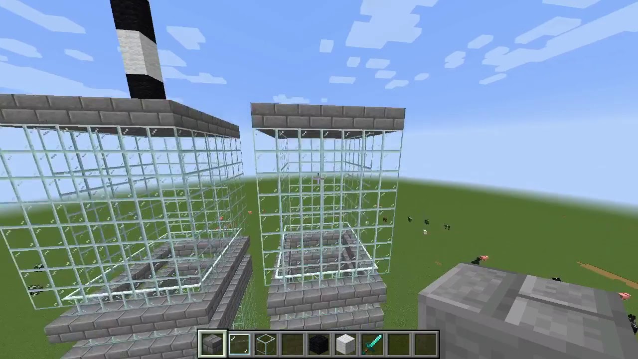 The Twin Towers In Minecraft - YouTube