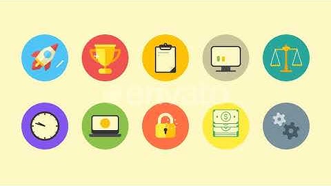 Set Animated Business Icons | After Effects project | Videohive template