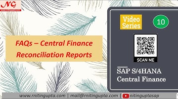 SAP Central Finance - Reconciliation Reports FAQs