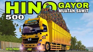 MOD TRUCK HINO 500 GAYOR MUATAN SAWIT DETAIL PARAH | MOD BUSSID TERBARU screenshot 4