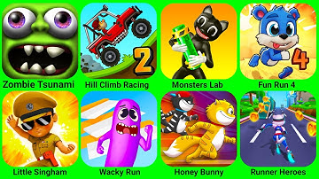 Zombie Tsunami, Talking Tom Gold Run, Talking Tom Hero Dash, Running Pet, Honey Bunny,  Hit & Run...
