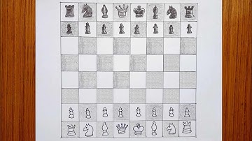 Chess Board Pencil Drawing  |♟️| Chess Drawing Pencil Sketch |♛|  Chess Drawing Simple | Easy Method