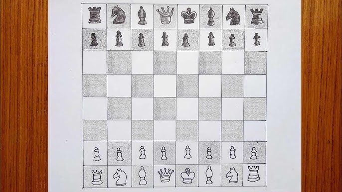 How to draw a chess board / How to draw a chessboard 