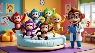 Jump Into Fun Five Little Monkeys Song - A Super Fun Nursery Rhyme For Kids