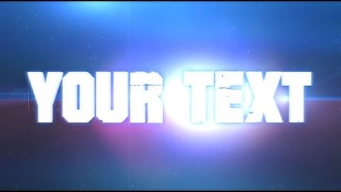 Free 3D Intro Template (No Type) Sony Vegas Pro