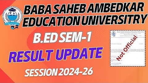 BSAEU B.Ed Sem-1 Update 