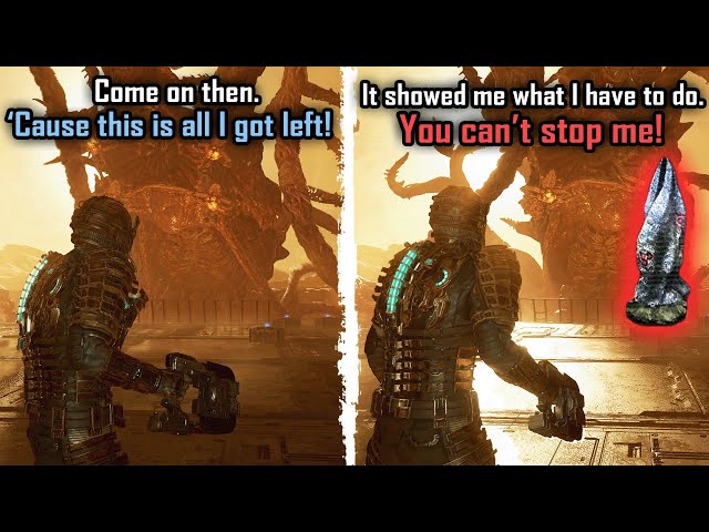 Dialogue Differences when ALL Marker Fragments are Placed - Dead Space Remake 2023 class=