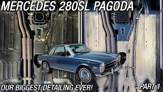 Mercedes 280SL Pagoda DRY ICE CLEANING! Part 1 of our MOST EXTENSIVE DETAILING EVER!