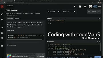 Codewars 7 kyu Sort Numbers Javascript