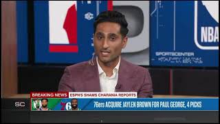 Just in on Boston sends Jaylen Brown to Philadelphia for Paul George in a stunning blockbuster 