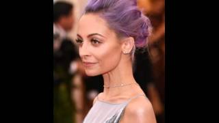 Nicole Richie Purple Hair Updo Met Gala