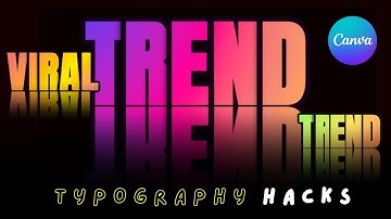 Gradient Effect Text Banane Ka Asaan Tarika, Create Typography Text Effect in CANVA, Text Design